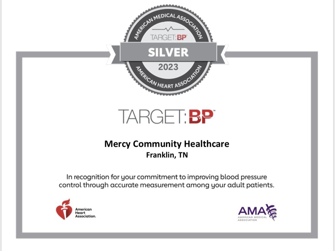 Silver Recognition for Target BP from the American Heart Association